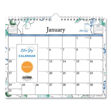 Blue Sky® Lindley Wall Calendar, Lindley Floral Artwork, 11 X 8.75, White-multicolor Sheets, 12-month (jan To Dec): 2022 freeshipping - TVN Wholesale